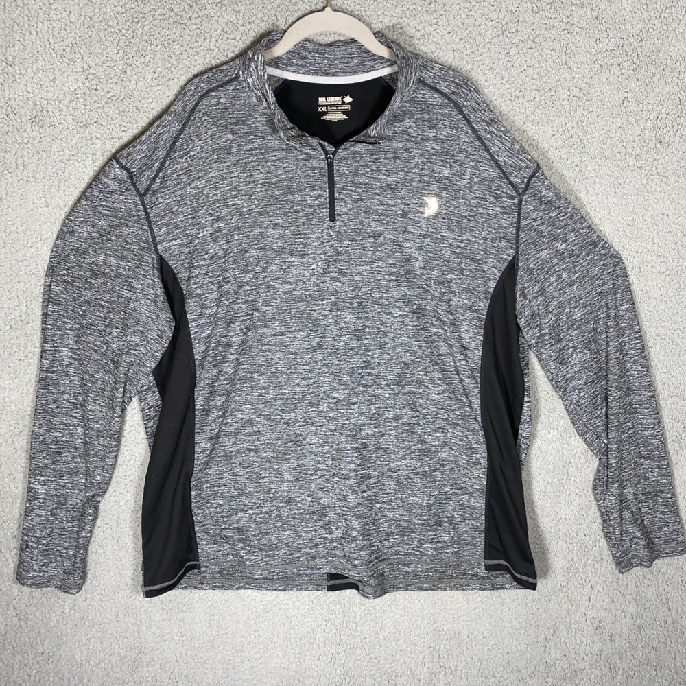 Reel Legends Ultra Comfort Men's Sz 2XL Pullover 1/4 Zip  Gray Fishing Boating